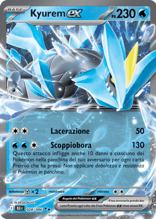Pokémon Kyurem ex 028/086 Luce Nera ITA