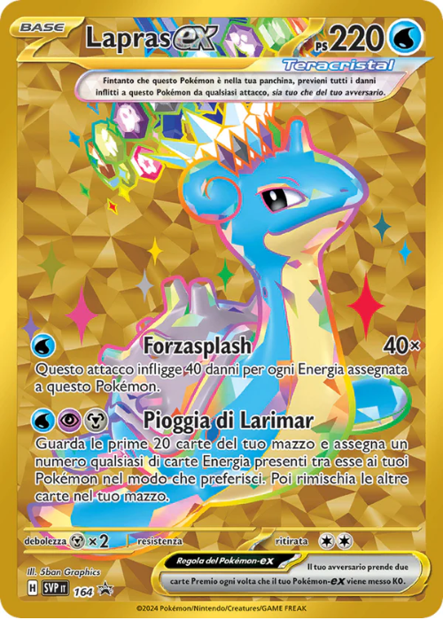 Pokémon Lapras ex 164 Promo Scarlatto & Violetto ITA