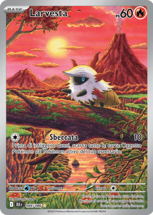 Pokémon Larvesta 099/086 Luce Nera ITA