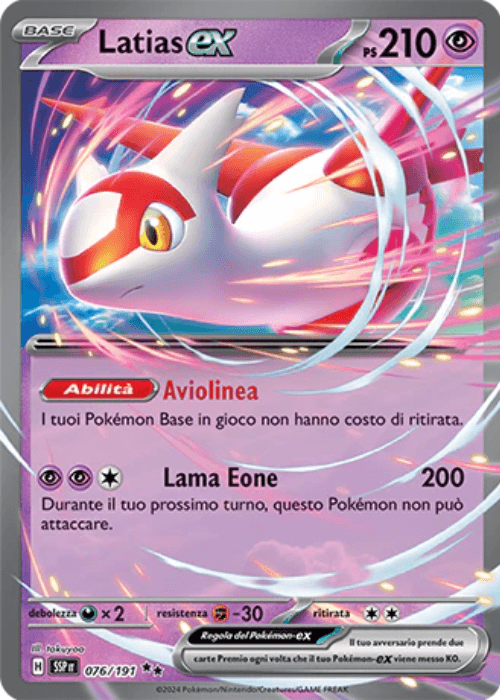 Pokémon Latias ex 076/191 Scintille Folgoranti ITA