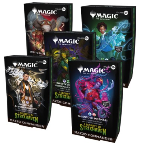 MTG I Segreti di Strixhaven Commander Deck Display Bundle 5 Decks ITA