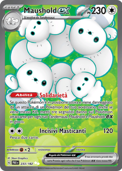 Pokémon Maushold ex 233/182 Paradosso Temporale ITA