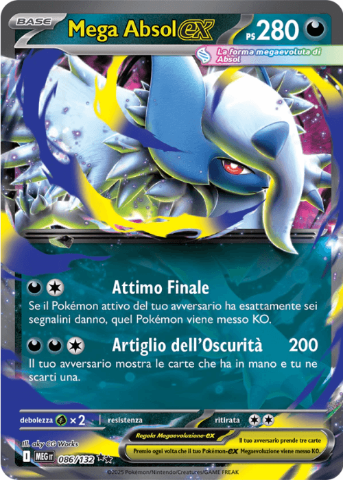 Pokémon Mega Absol ex 086/132 Megaevoluzione ITA