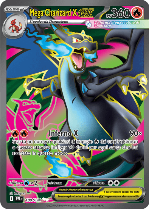 Pokémon Mega Charizard X ex 109/094 Fiamme Spettrali ITA