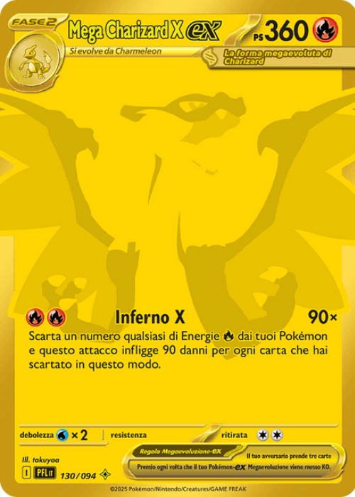 Pokémon Mega Charizard X ex 130/094 Fiamme Spettrali ITA