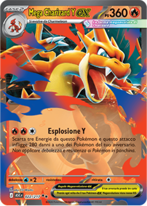 Pokémon Mega Charizard Y ex 022/217 Ascesa Eroica ITA