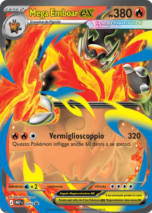 Pokémon Mega Emboar ex 035 Promo Megaevoluzione ITA