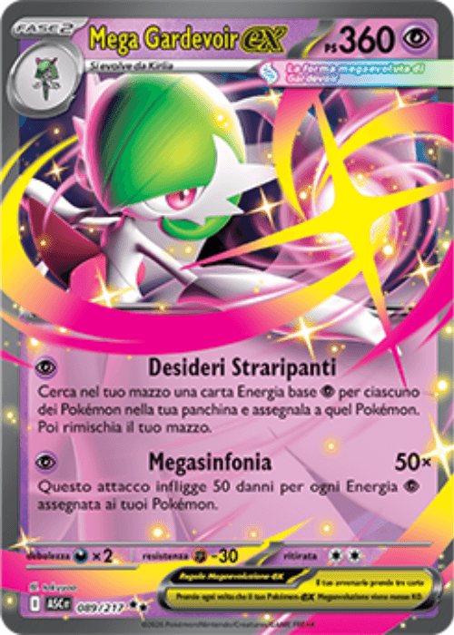 Pokémon Mega Gardevoir ex 089/217 Ascesa Eroica ITA