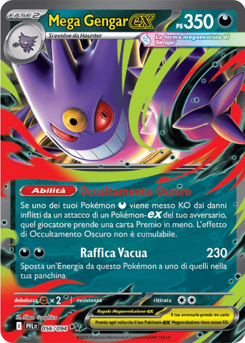 Pokémon Mega Gengar ex 056/094 Fiamme Spettrali ITA