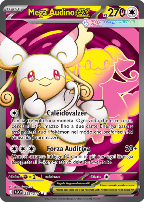 Pokémon Mega Audino ex 253/217 Ascesa Eroica ITA