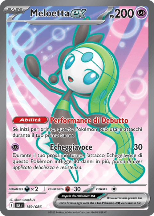 Pokémon Meloetta ex 159/086 Luce Nera ITA