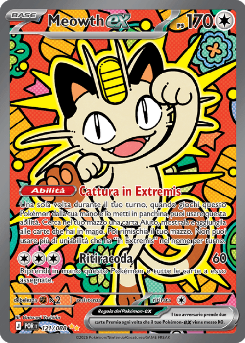 Pokémon Meowth ex 121/088 Equilibrio Perfetto ITA