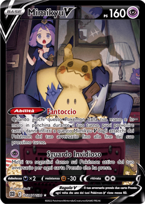 Pokémon Mimikyu V TG16/TG30 Astri Lucenti ITA