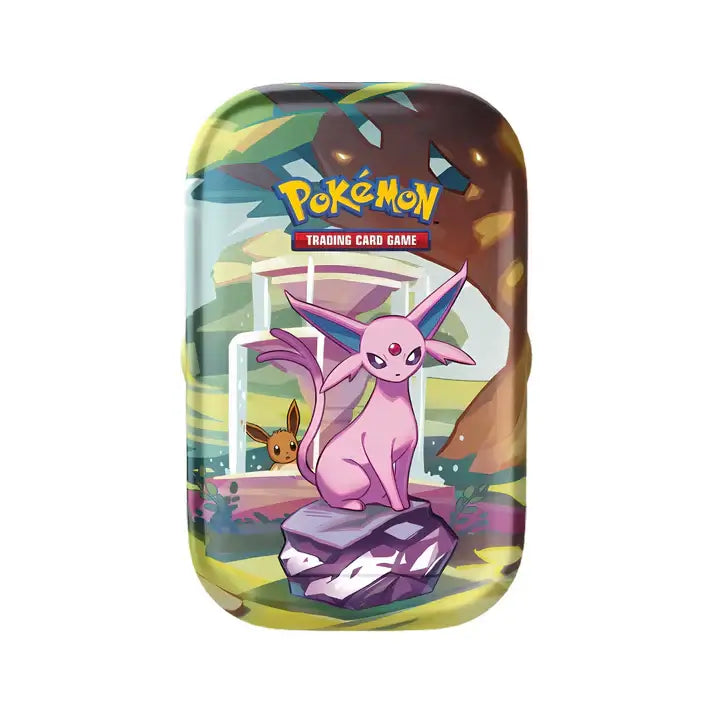 Pokémon Mini Tin da Collezione Evoluzioni Prismatiche Set 8 Artwork ENG
