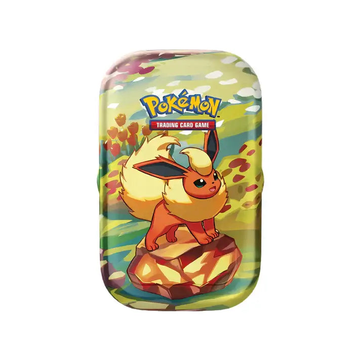 Pokémon Mini Tin da Collezione Evoluzioni Prismatiche Set 8 Artwork ENG