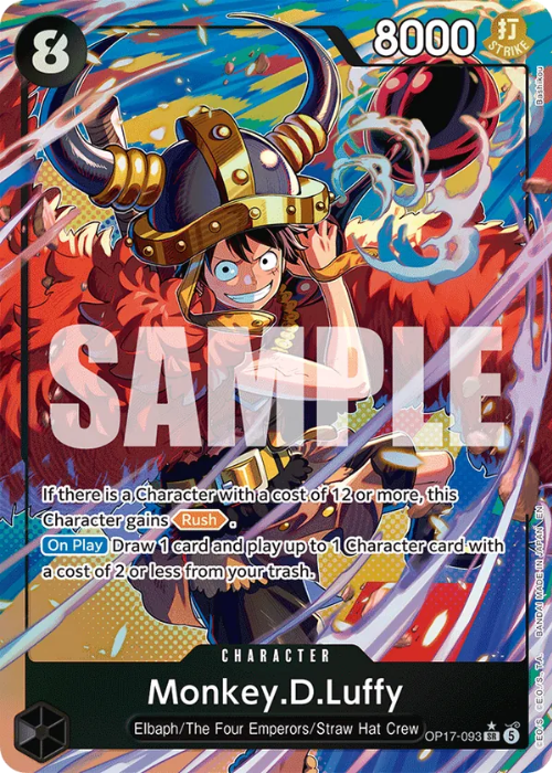 One Piece Monkey.D.Luffy Alternate Rare OP17-093 ENG