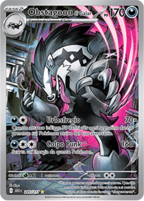 Pokémon Obstagoon di Galar 245/217 Ascesa Eroica ITA
