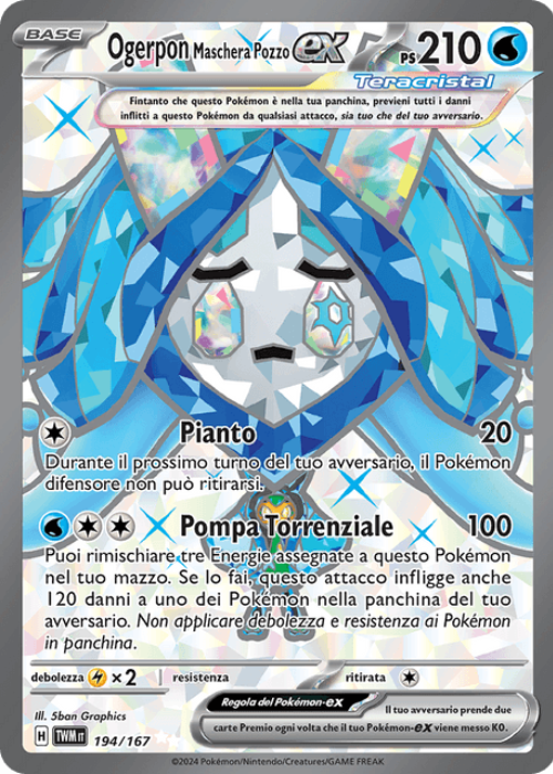 Pokémon Ogerpon Maschera Pozzo ex 194/167 Crepuscolo Mascherato ITA