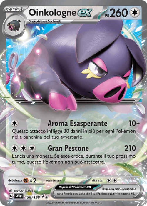 Pokémon Oinkologne ex 158/198 Scarlatto & Violetto ITA