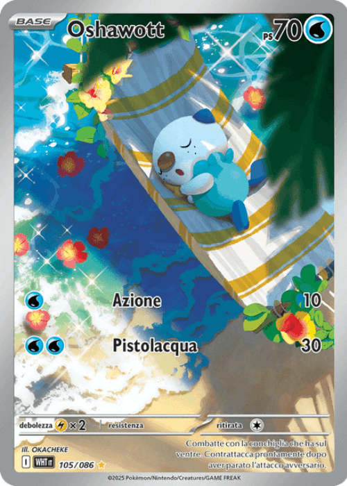 Pokémon Oshawott 105/086 Fuoco Bianco ITA