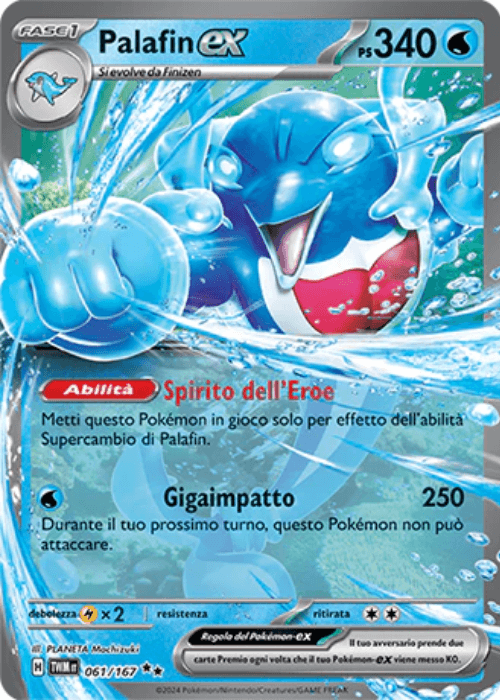 Pokémon Palafin ex 061/167 Crepuscolo Mascherato ITA