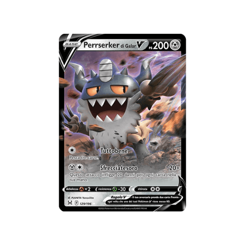 Pokémon Perrserker di Galar V 129/196 Origine Perduta ITA