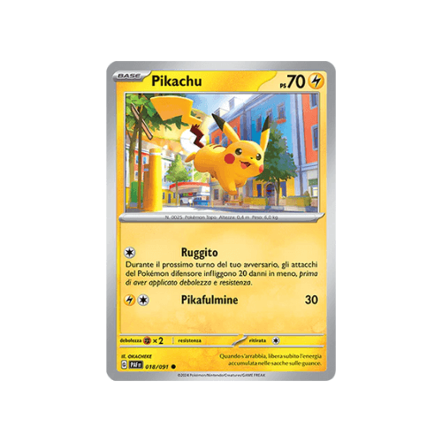 Pokémon Pikachu Holo Reverse 018/91 Destino di Paldea ITA