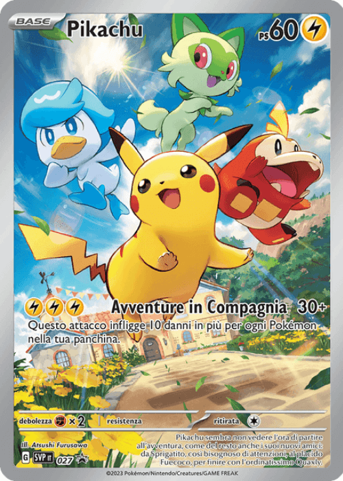Pokémon Pikachu 027 Promo Scarlatto & Violetto ITA