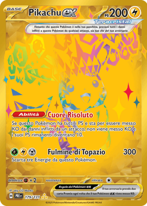 Pokémon Pikachu ex 179/131 Evoluzioni Prismatiche ITA