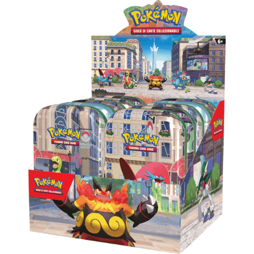 Pokémon Display 10x Mini Tin da Collezione Luminopoli ITA