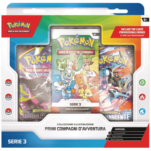 Pokémon Collezione Illustrazione Primi Compagni d'Avventura Serie 3 ITA