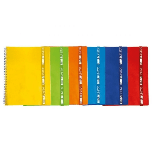 Quaderno Maxi Spiralato TintaUNITA A4 1Rigo 80 Fogli chiusura elastico
