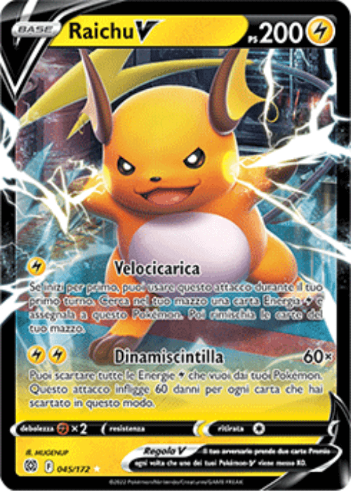 Pokémon Raichu V 045/172 Astri Lucenti ITA