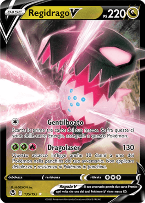Pokémon Regidrago V 135/195 Tempesta Argentata ITA