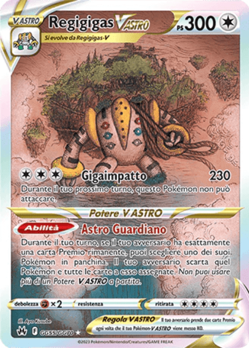Pokémon Regigigas V Astro GG55/GG70 Zenit Regale ITA