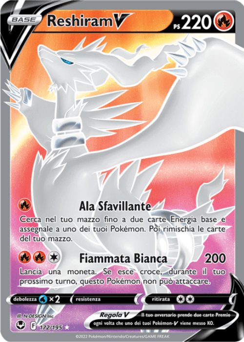 Pokémon Reshiram V 172/195 Tempesta Argentata ITA