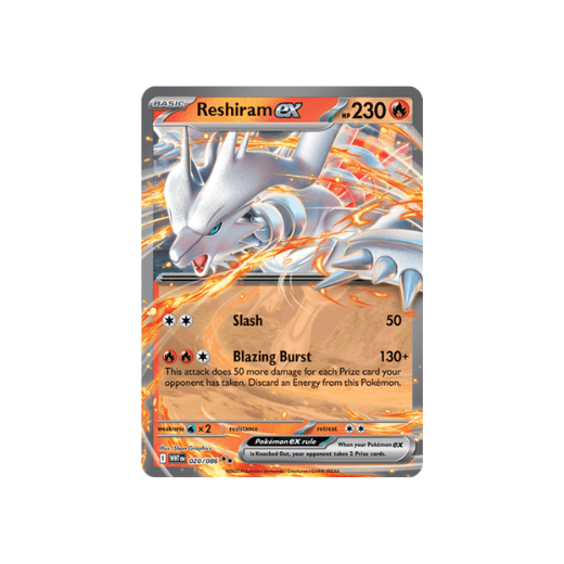 Pokémon Reshiram ex 020/086 Fuoco Bianco ENG