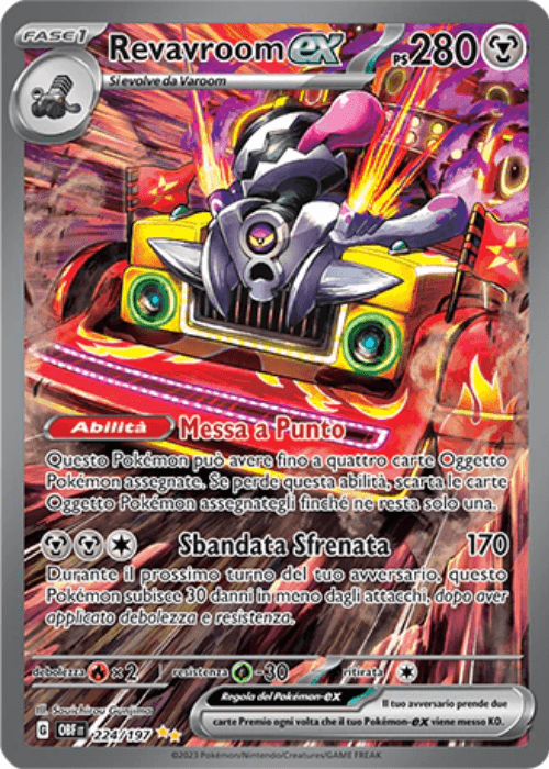 Pokémon Revavroom ex 224/197 Ossidiana Infuocata ITA
