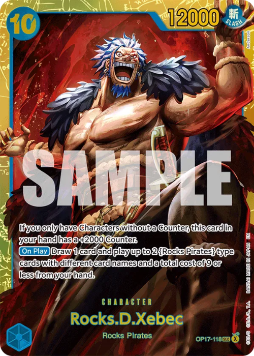 One Piece Rocks.D.Xebec Secret Rare OP17-118 ENG