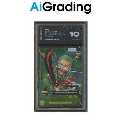 One Piece Card Game Roronoa Zoro P-042 AiGrading Voto 10