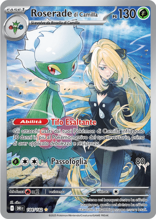 Pokémon Roserade di Camilla 184/182 Rivali Predestinati ITA