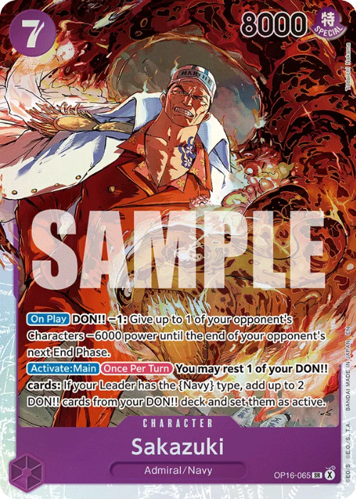 One Piece Sakazuki Super Rare OP16-065 ENG