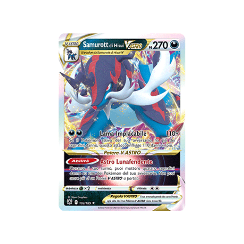 Pokémon Samurott di Hisui VASTRO 102/189 Lucentezza Siderale ITA