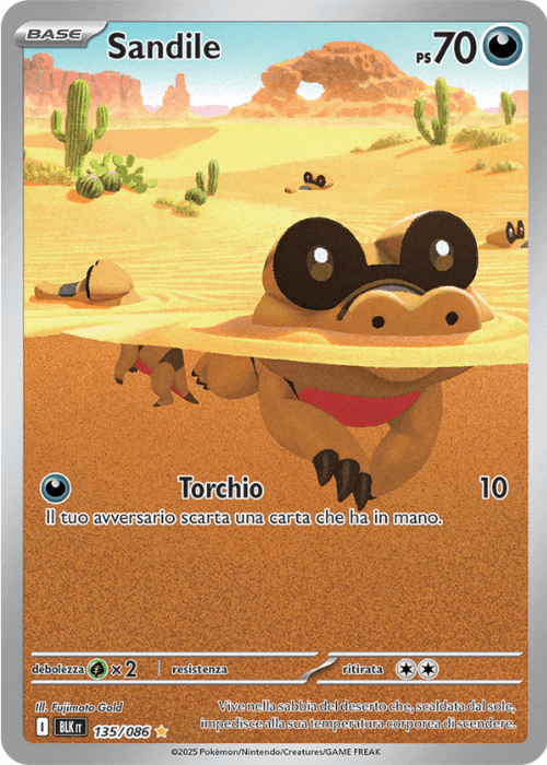 Pokémon Sandile 135/086 Luce Nera ITA