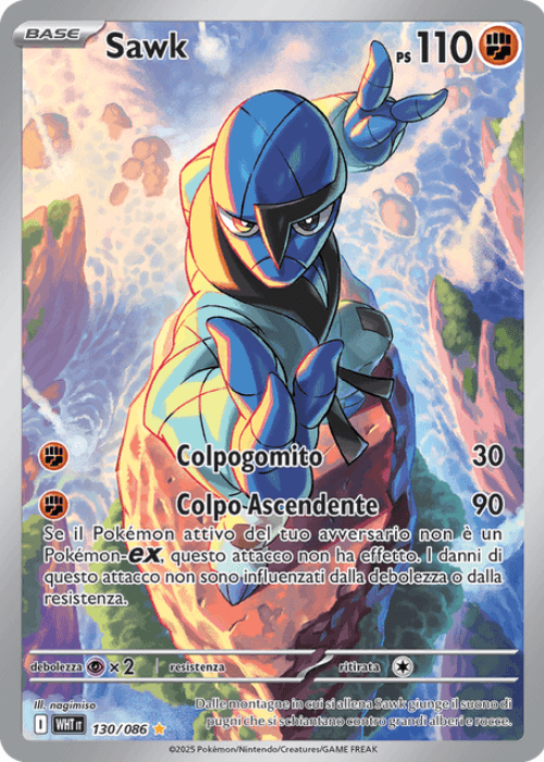 Pokémon Sawk 130/086 Fuoco Bianco ITA