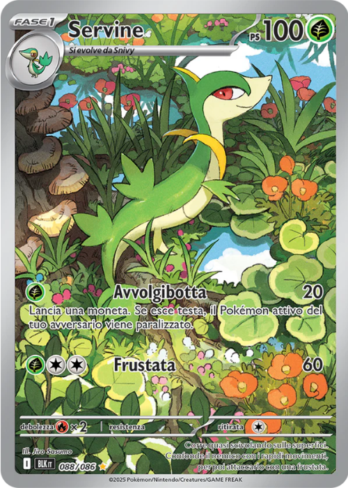 Pokémon Servine 088/086 Luce Nera ITA