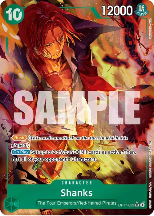 One Piece Shanks Alternate Rare OP17-022 ENG