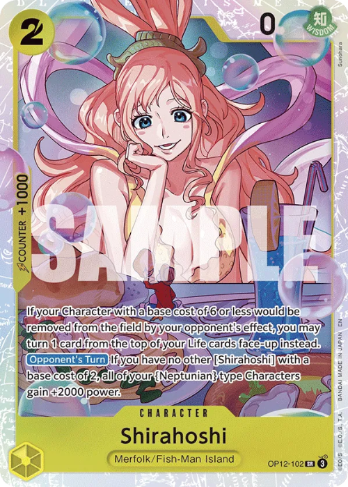 One Piece Shirahoshi Super Rare OP12-102 ENG