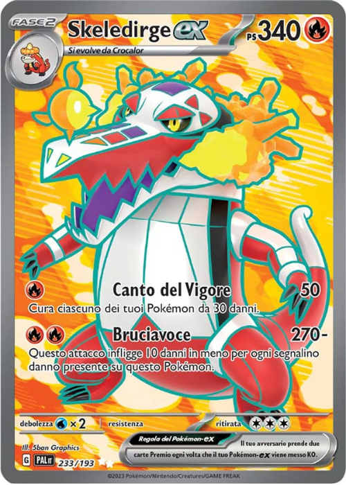 Pokémon Skeledirge ex 233/193 Evoluzioni a Paldea ITA
