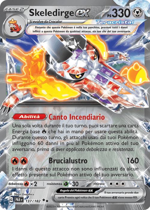 Pokémon Skeledirge ex 137/182 Paradosso Temporale ITA
